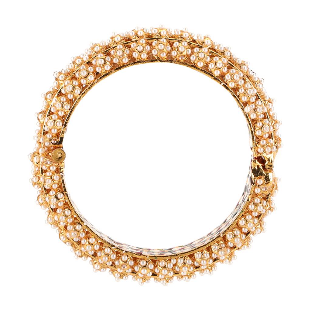 Handcrafted Pearl Heavy Bangle : RRSEP24-99