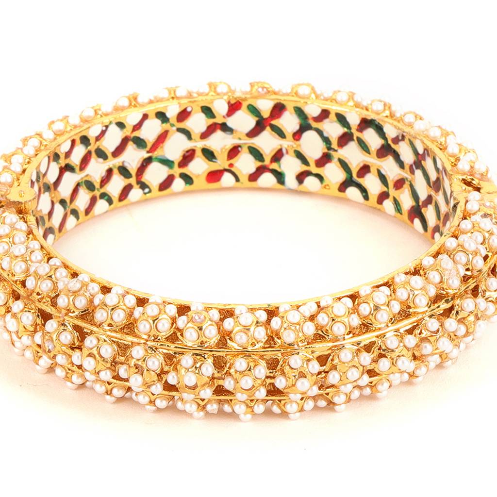 Handcrafted Pearl Heavy Bangle : RRSEP24-99