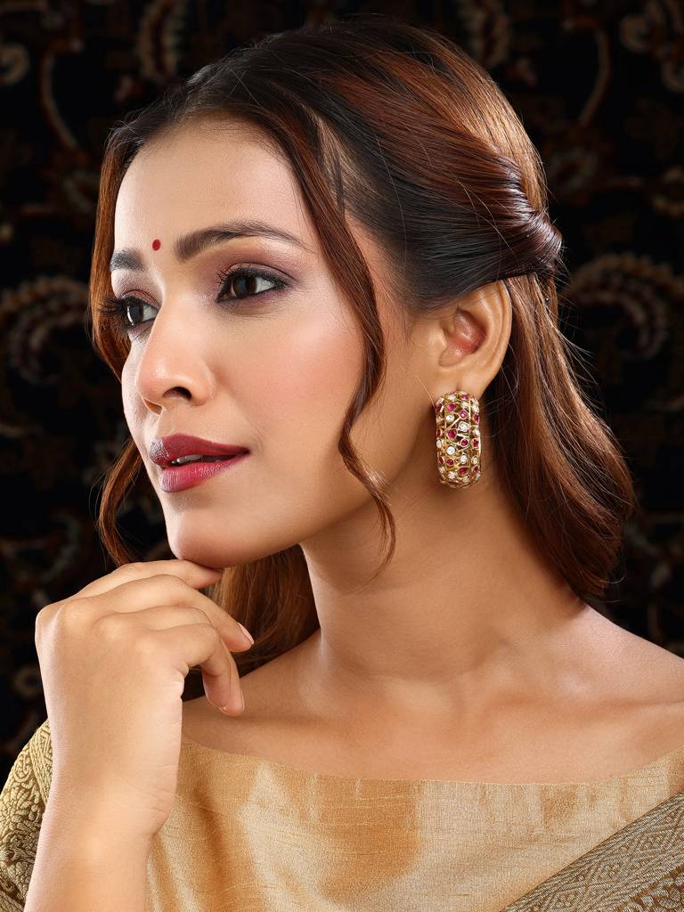 Filigree Round Kundan Loops : RRSEP25-04