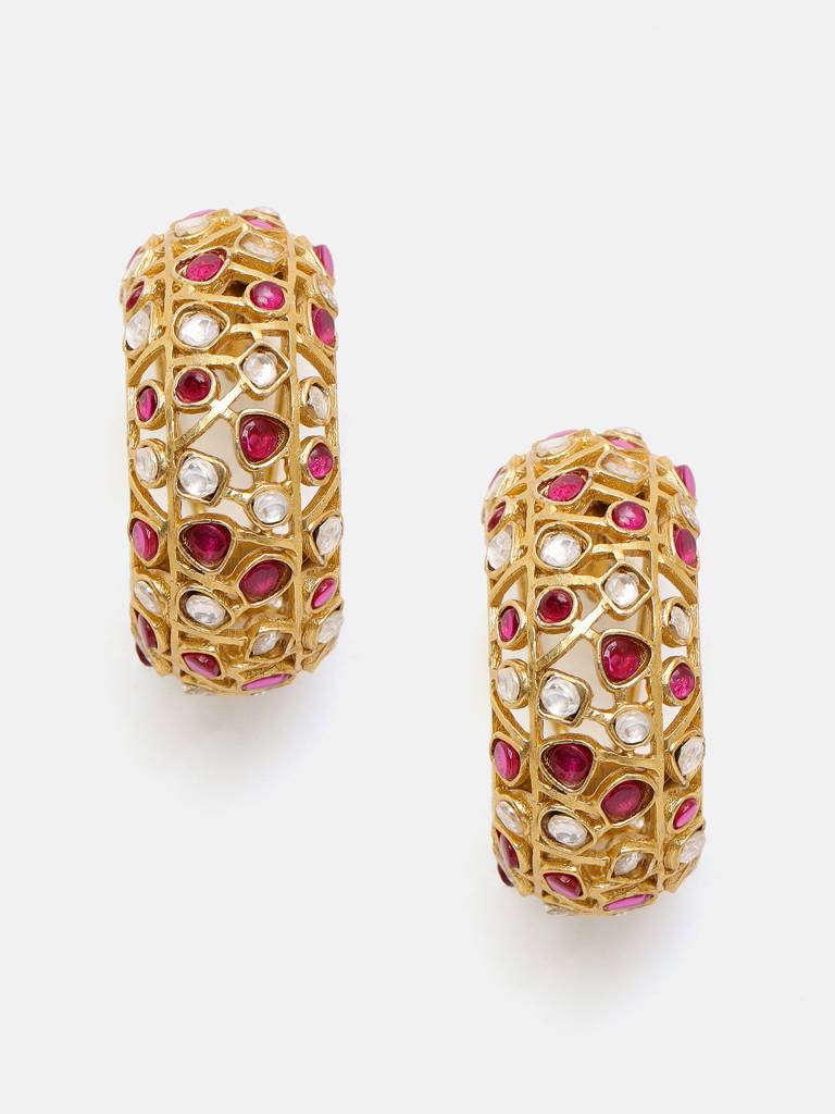 Filigree Round Kundan Loops : RRSEP25-04