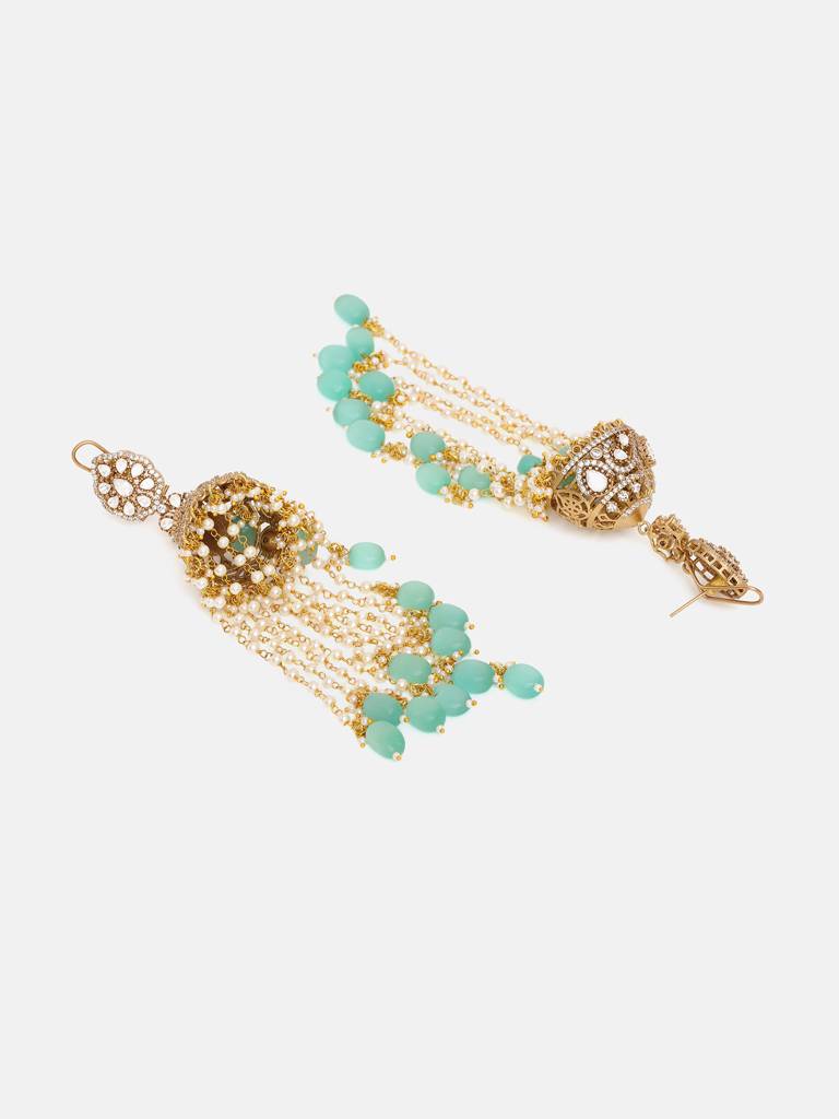 Diamond And Stone Jhumka Earrings : RRSEP25-20