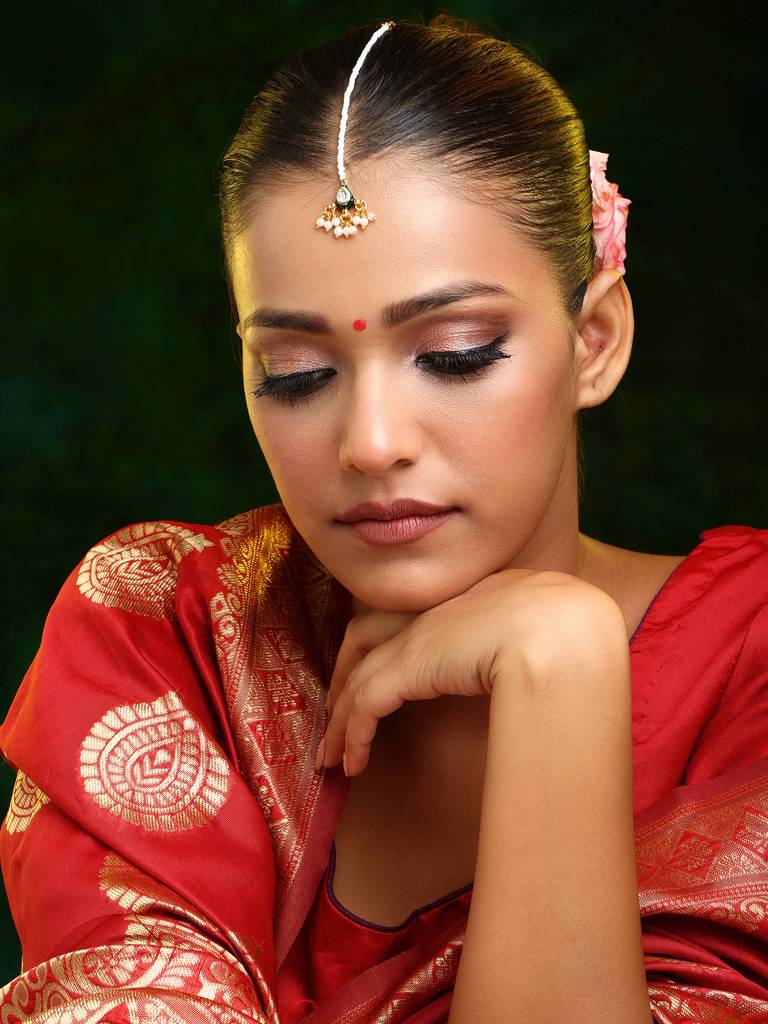 Green Meenakari Kundan Maang Tikka : RRSEP25-34