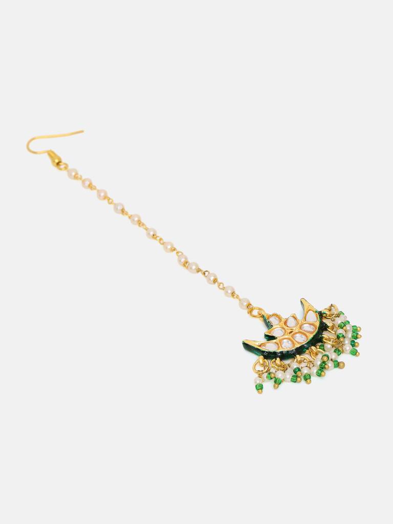 Half Moon Kundan Maang Tikka : RRSEP25-39