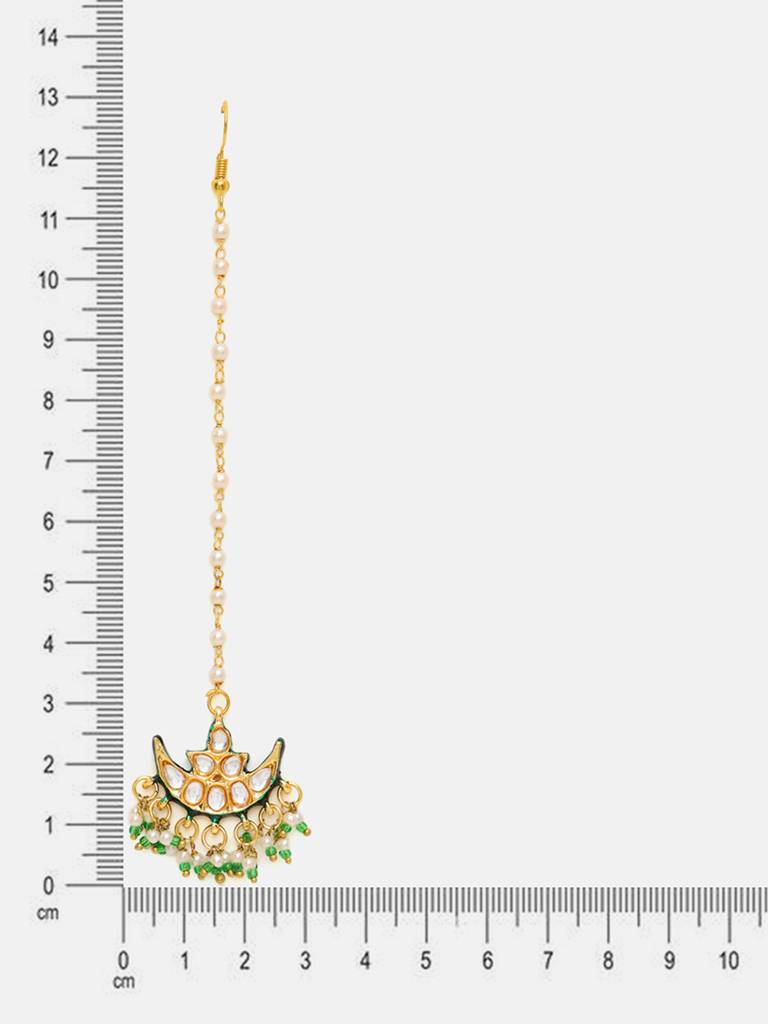 Half Moon Kundan Maang Tikka : RRSEP25-39