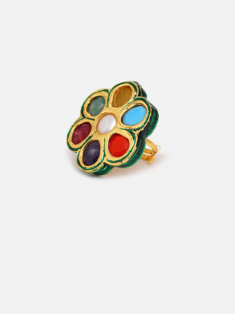 Navratan Cocktail Ring : RRSEP25-64