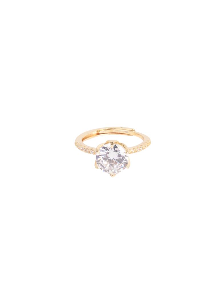 Sparkling Round Crystal Ring For Women & Girls : RS14307-G