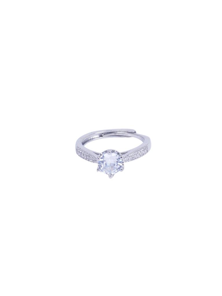 Elegant Crystal Silver Ring For Women & Girls : RS14308-S