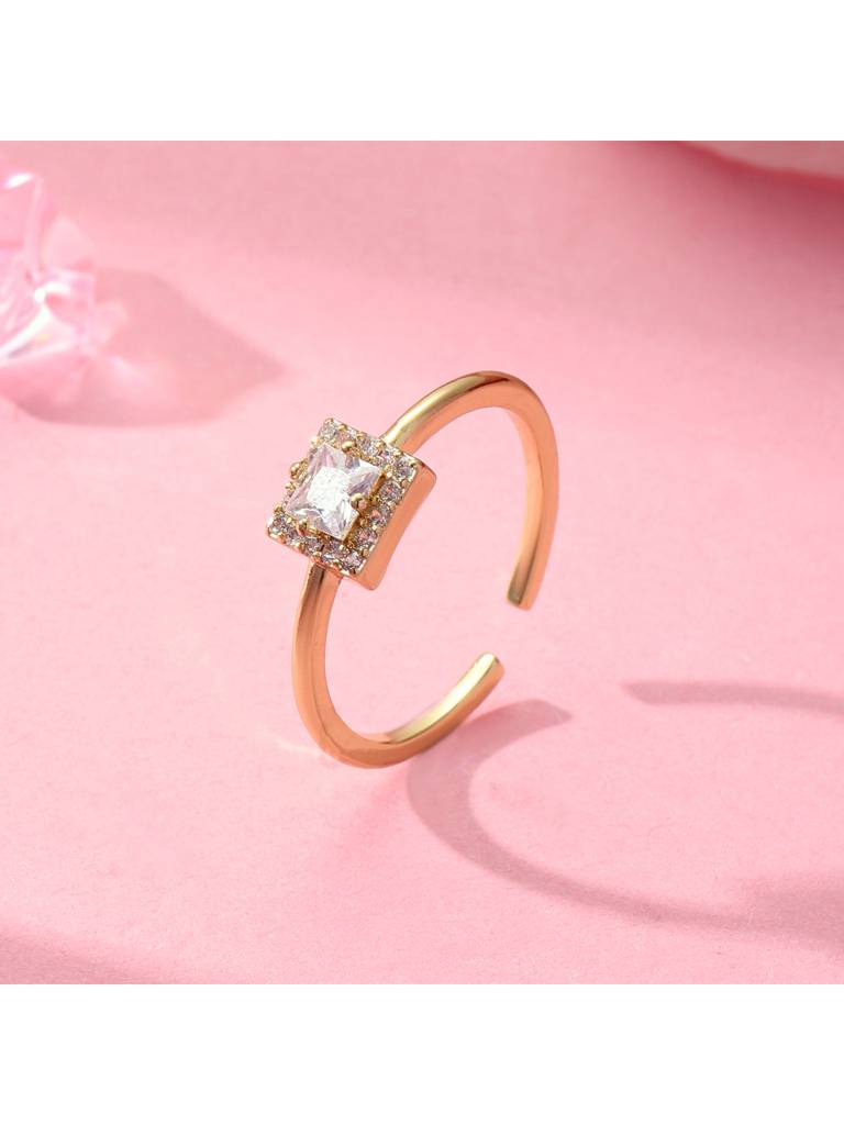 Sophisticated Square Stone Ring For Women & Girls : RS14334-G