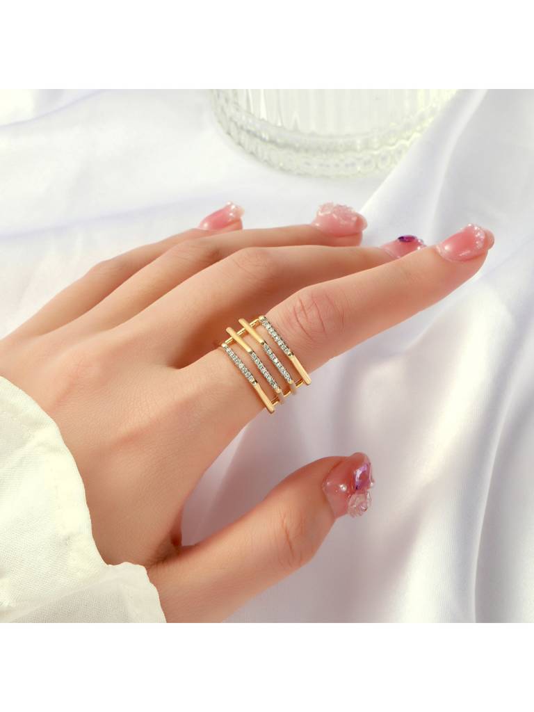 Caroline Diamond Ring For Women & Girls : RS14370-G-WHT