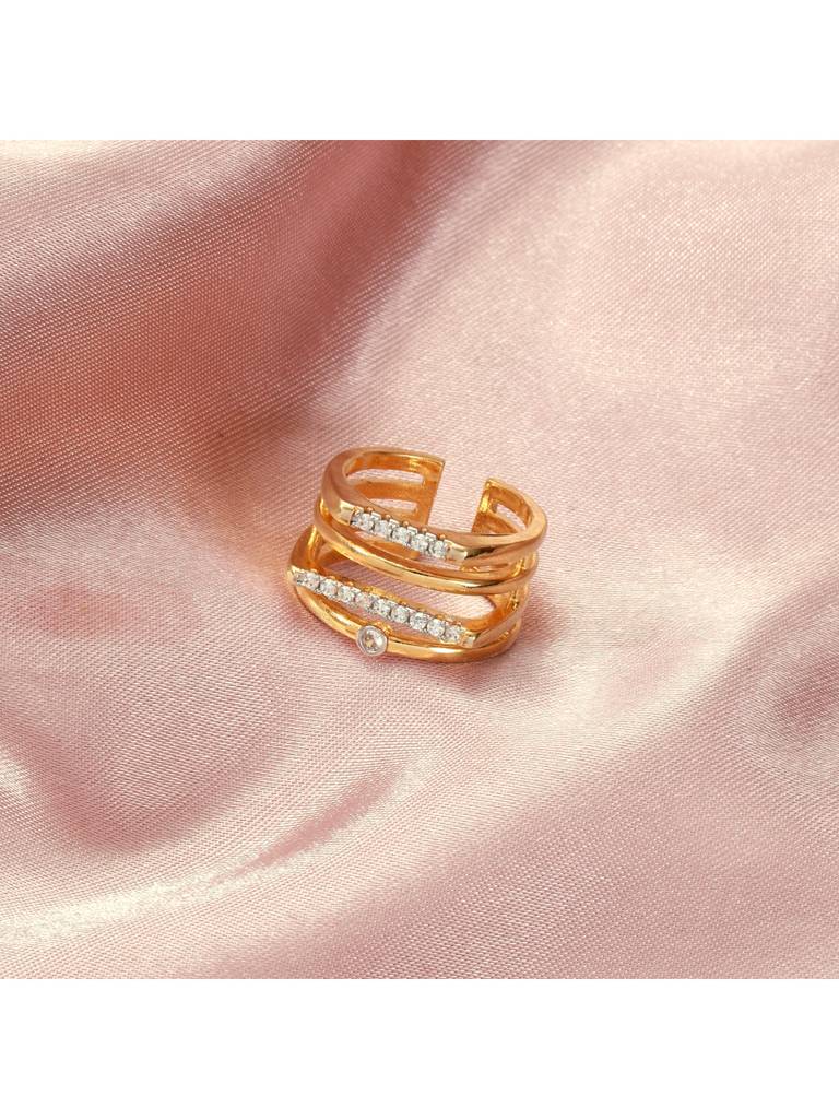 Cosette Gemstone Ring For Women & Girls : RS14376-G-WHT