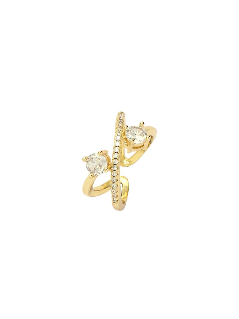 Celestial Diamond Gold Ring For Women & Girls Finger Ring Jewellery Accessories : RS14405-G-WHT