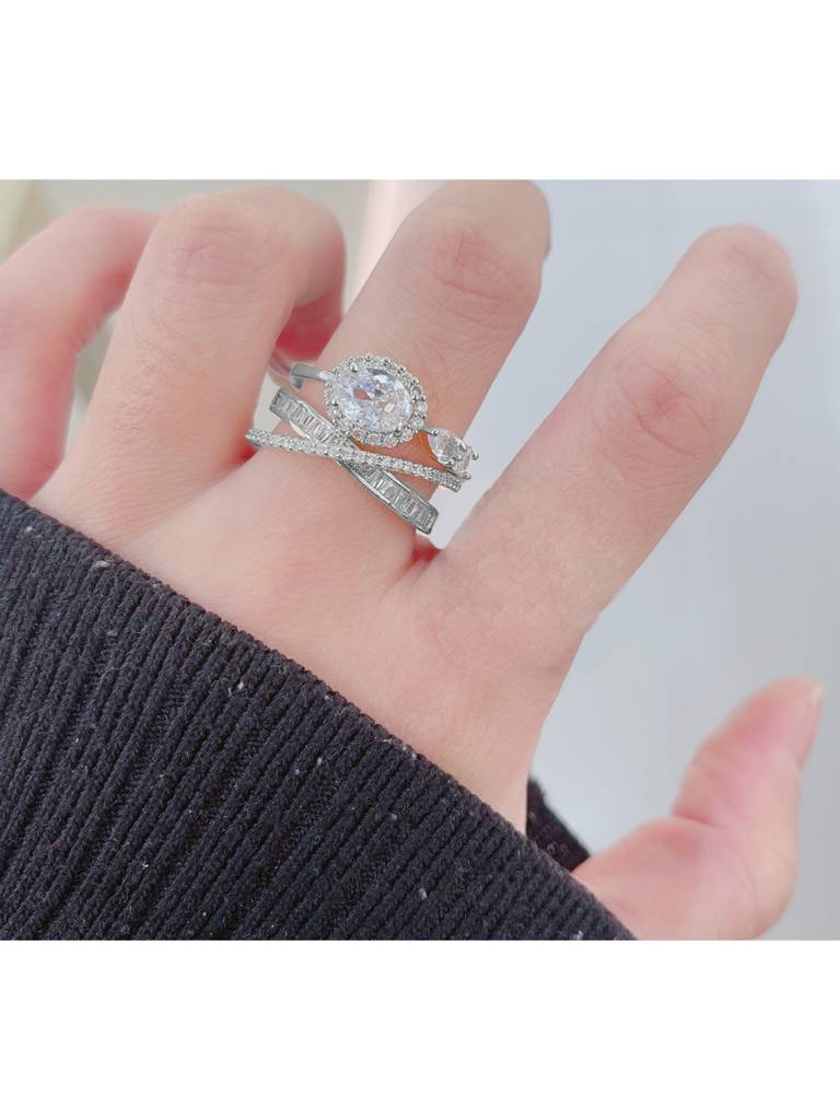 Royal Diamond Crown Ring For Women & Girls Finger Ring Jewellery Accessories : RS14414-S
