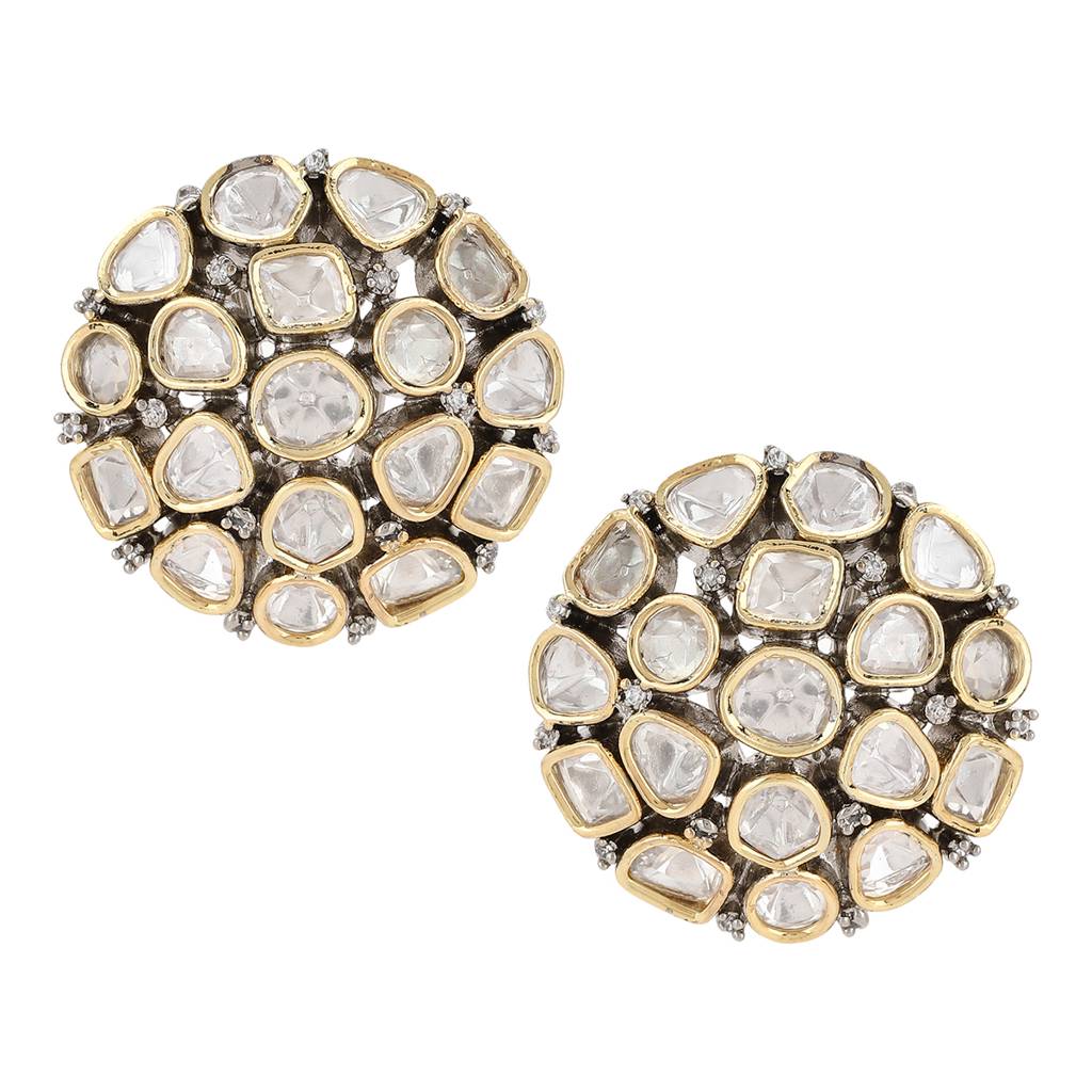 Over Sized Kundan Studs : RSA22-17