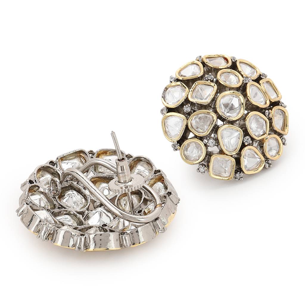 Over Sized Kundan Studs : RSA22-17