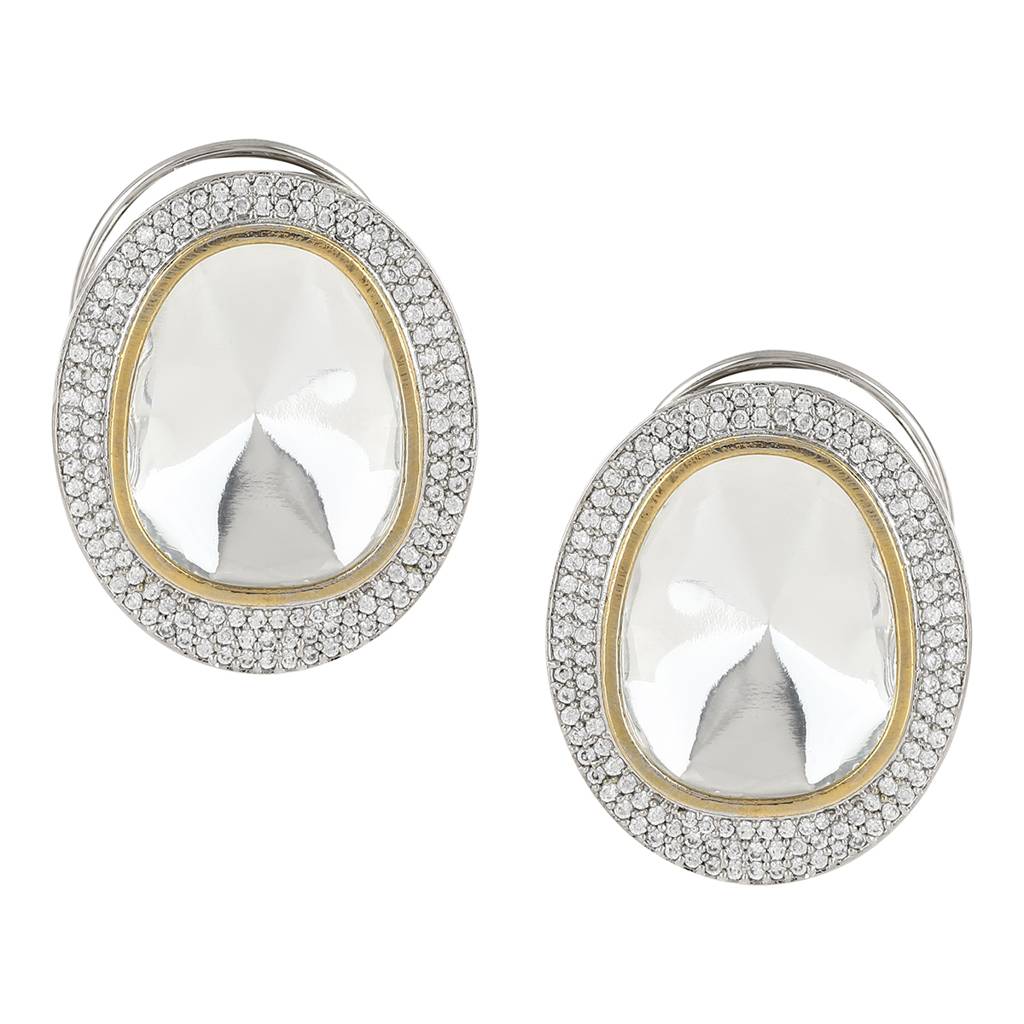 Diamond & Semi Precious Stone Oversized Studs : RSA22-23