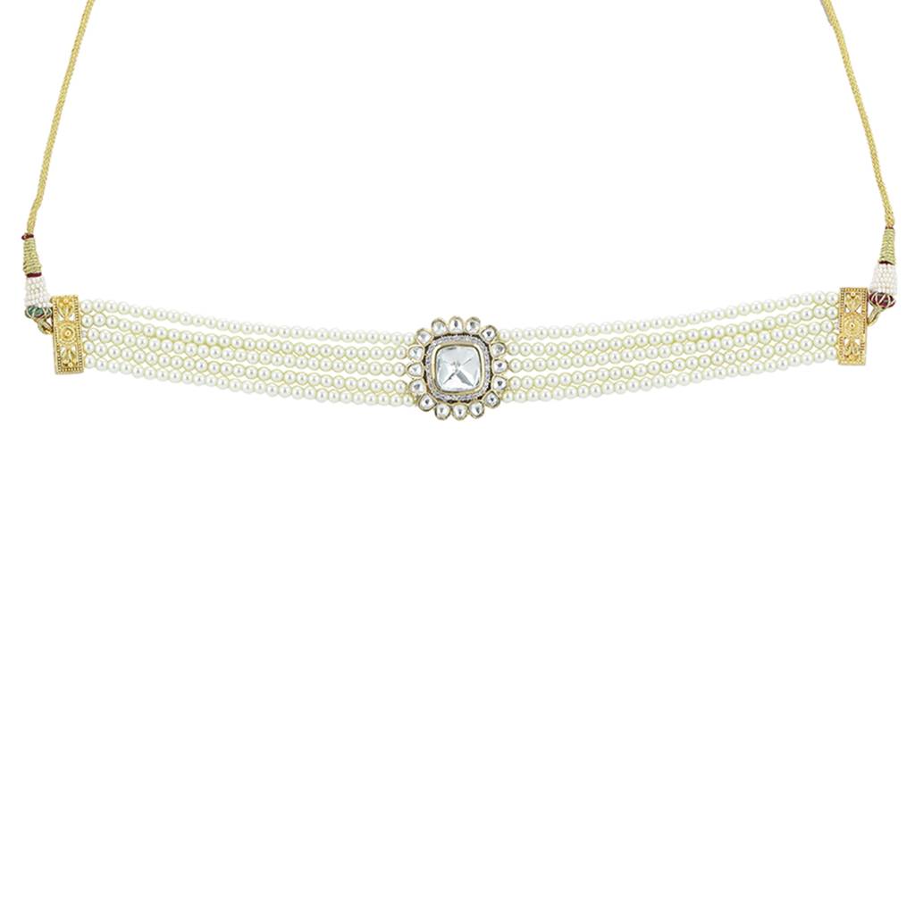 Pearl Kundan Choker : RSA22-2