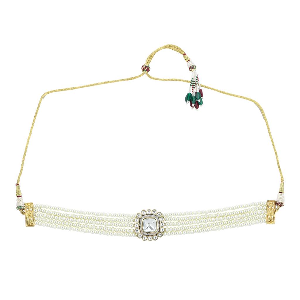 Pearl Kundan Choker : RSA22-2