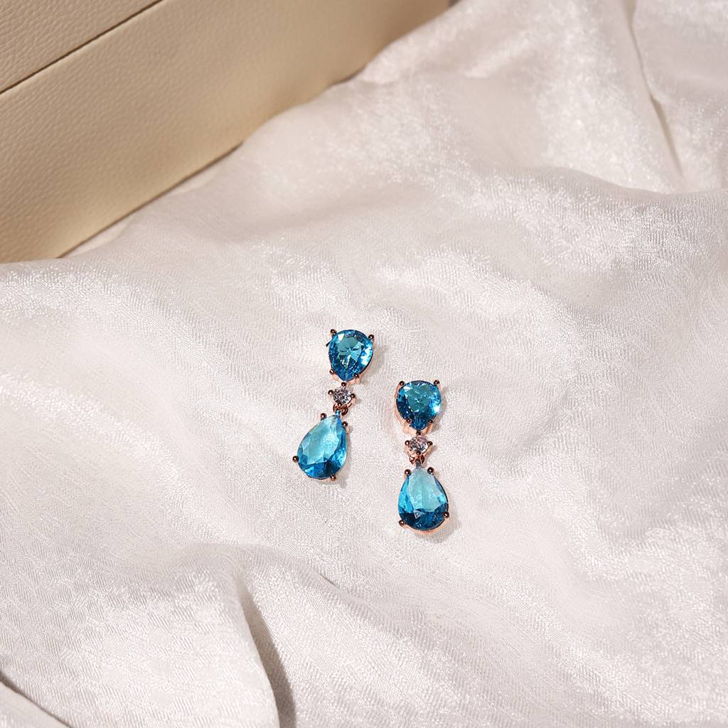 Blue Stone Earrings : RSA22-43