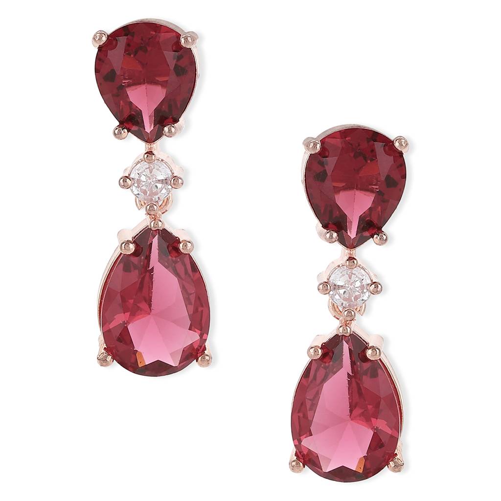 Maroon Stone Earrings : RSA22-46