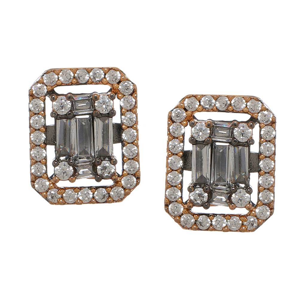 Rose Gold Diamond Studs : RSFEB24-12