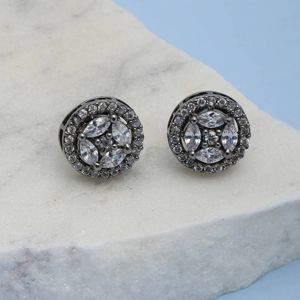 Dual Tone Diamond Studs : RSFEB24-15