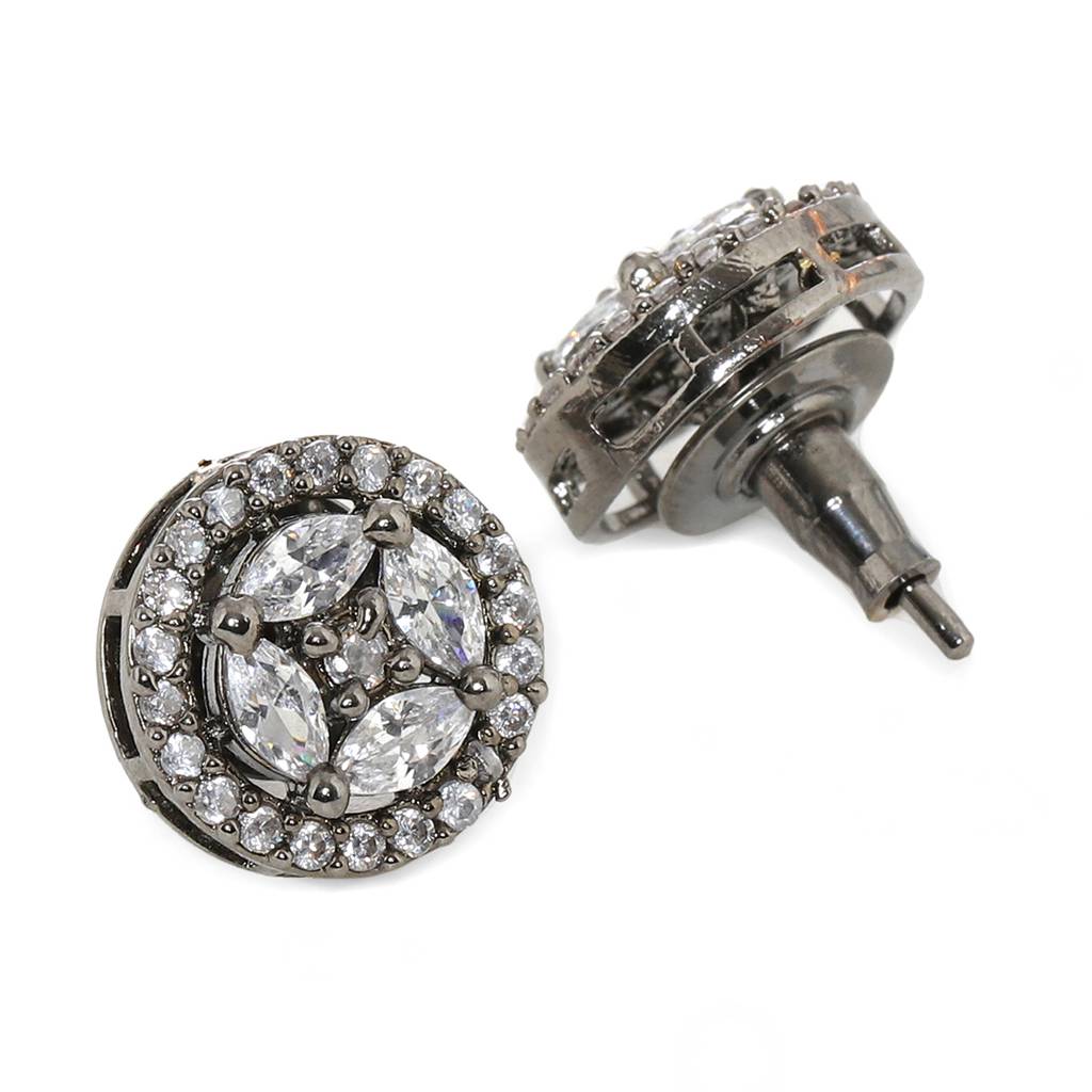 Dual Tone Diamond Studs : RSFEB24-15