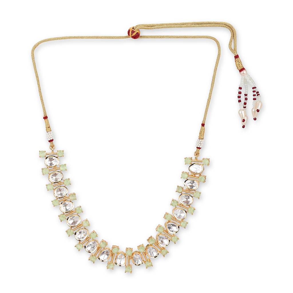 Moissanite & Green Stone Necklace : RSJULY22-21