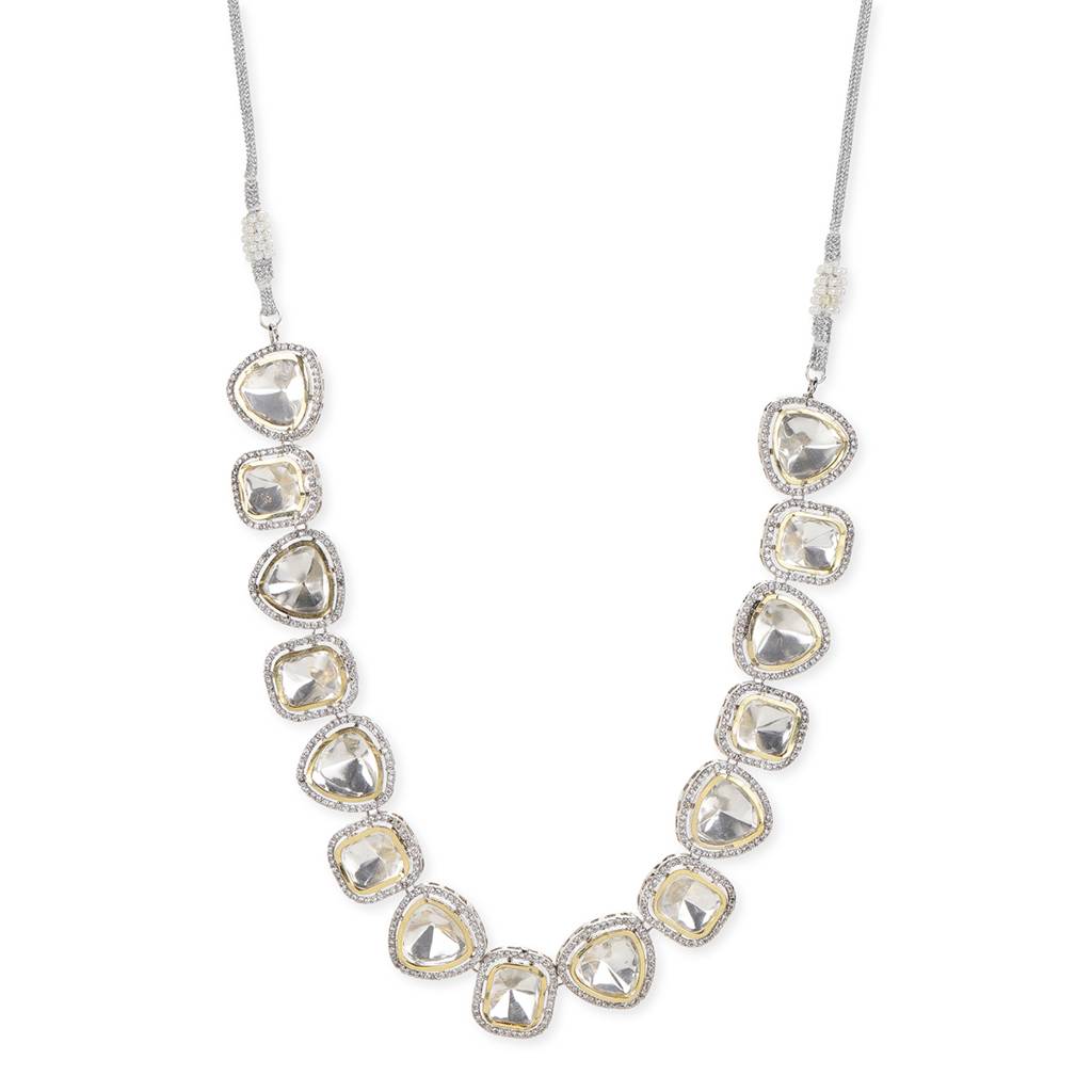 Kundan With Diamond Details Neckpiece : RSJULY22-23
