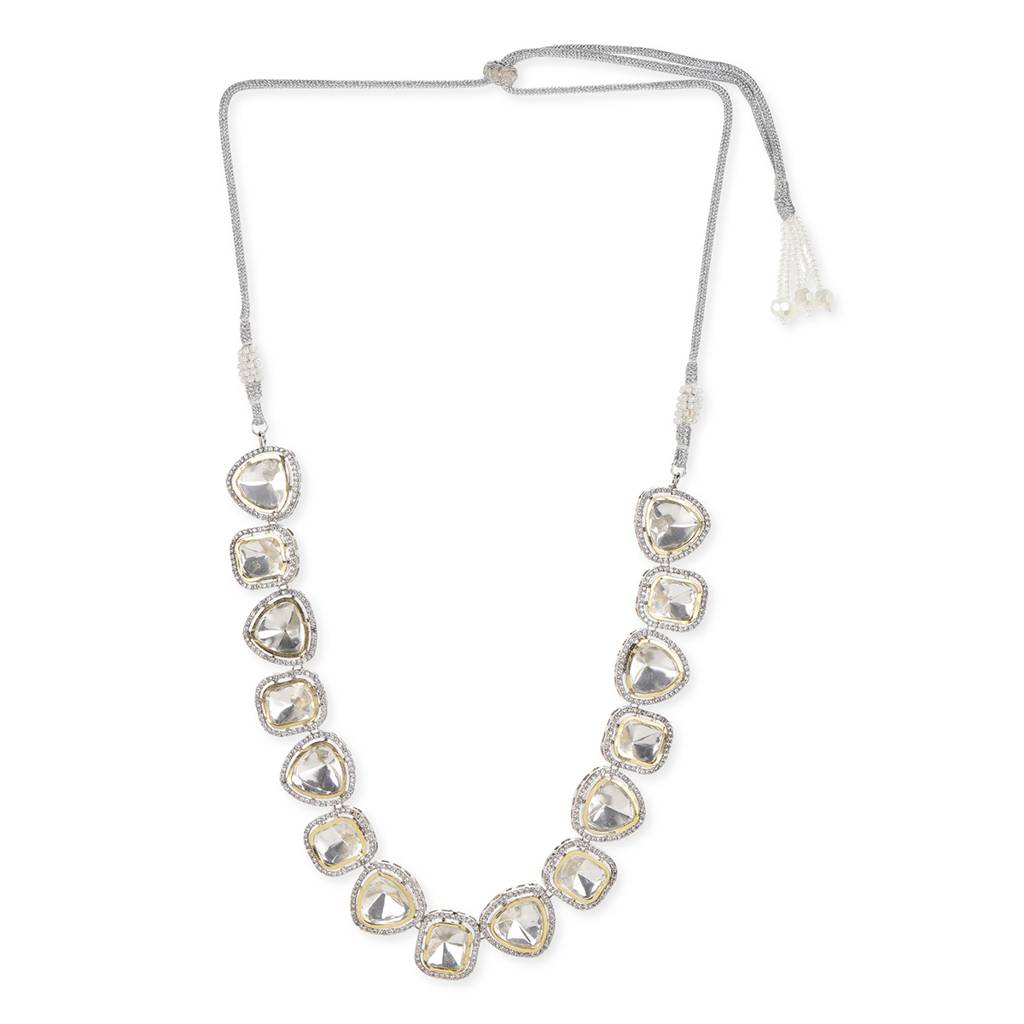 Kundan With Diamond Details Neckpiece : RSJULY22-23