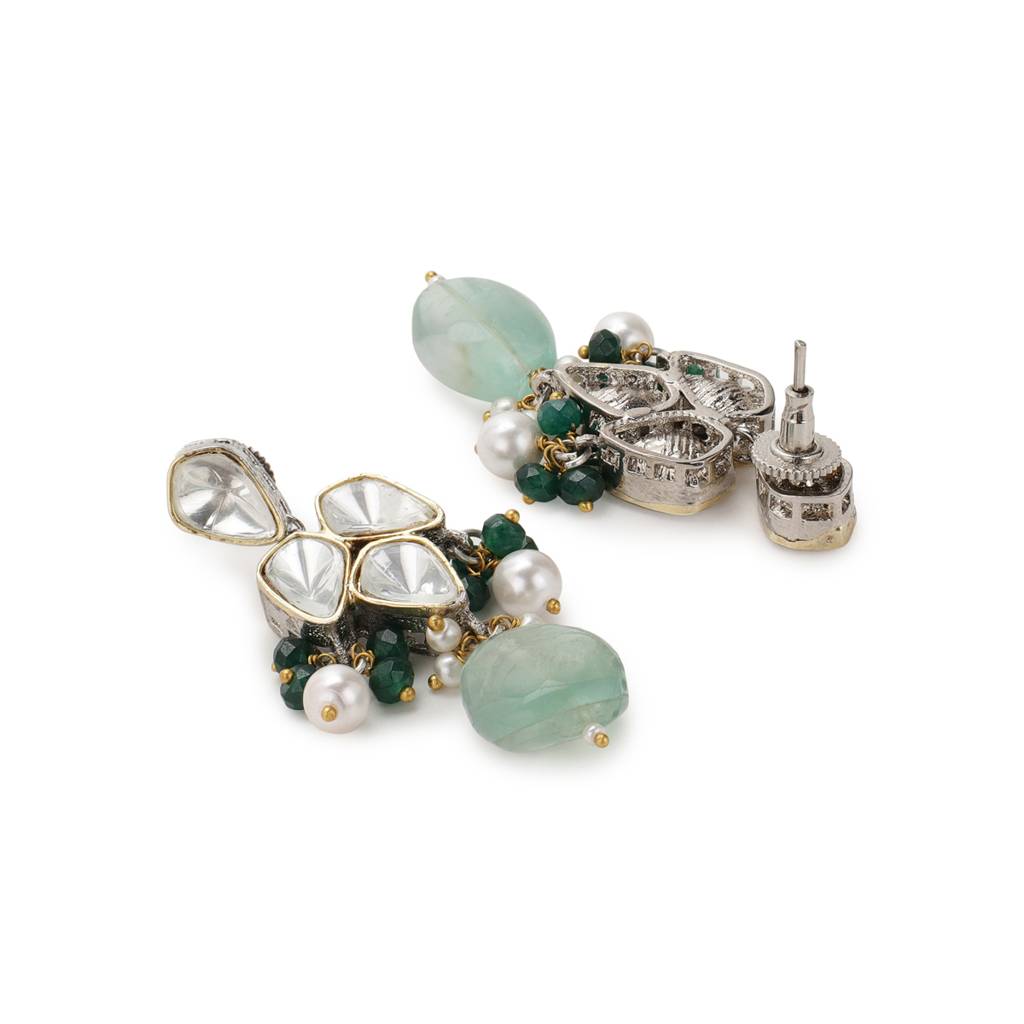 Mint Green Kundan Choker With Earrings : RSJULY22-4