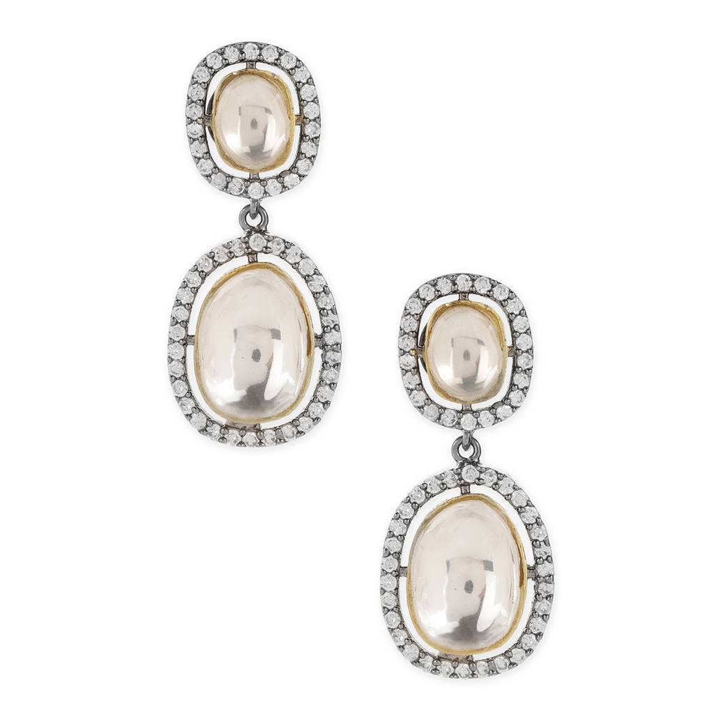 Duet Diamond & Kundan Earrings : RSJULY22-51