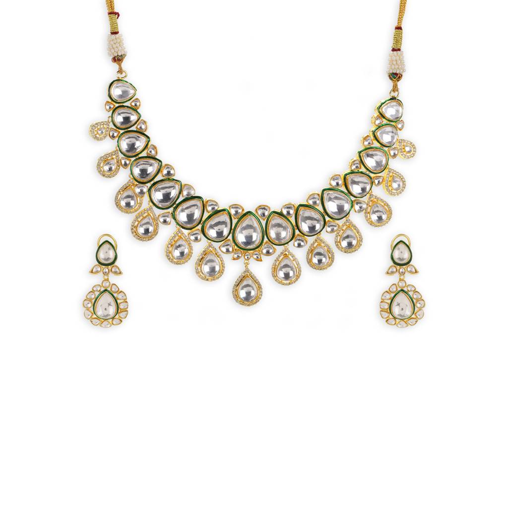 Maharani Kundan Choker With Earrings : RSJULY22-5