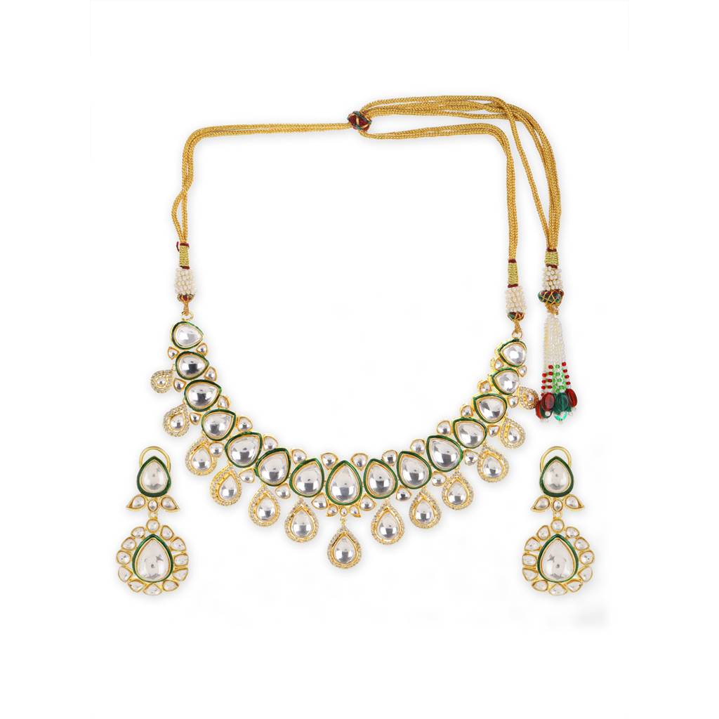 Maharani Kundan Choker With Earrings : RSJULY22-5