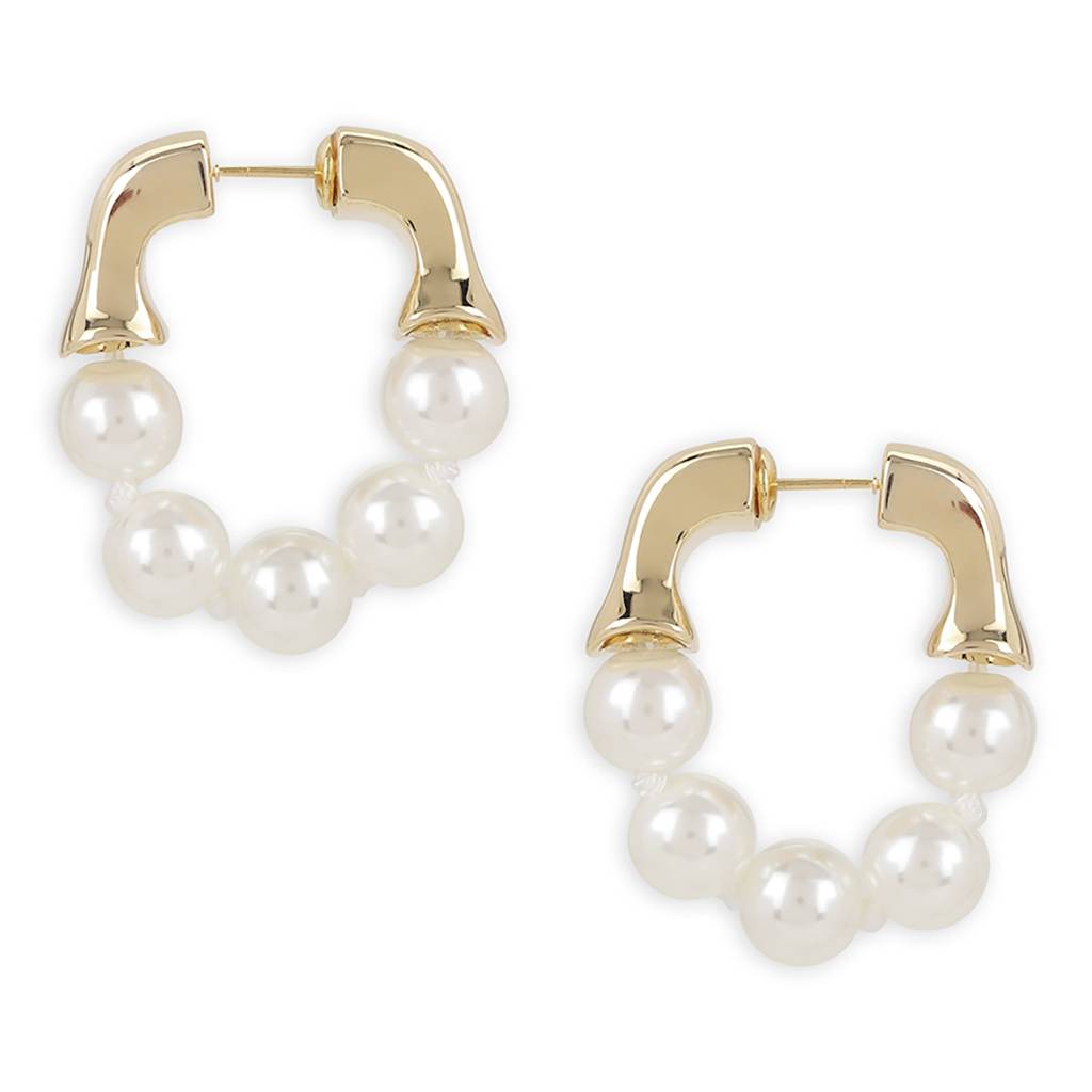 Hoop Pearl Earrings : RSJULY22-73