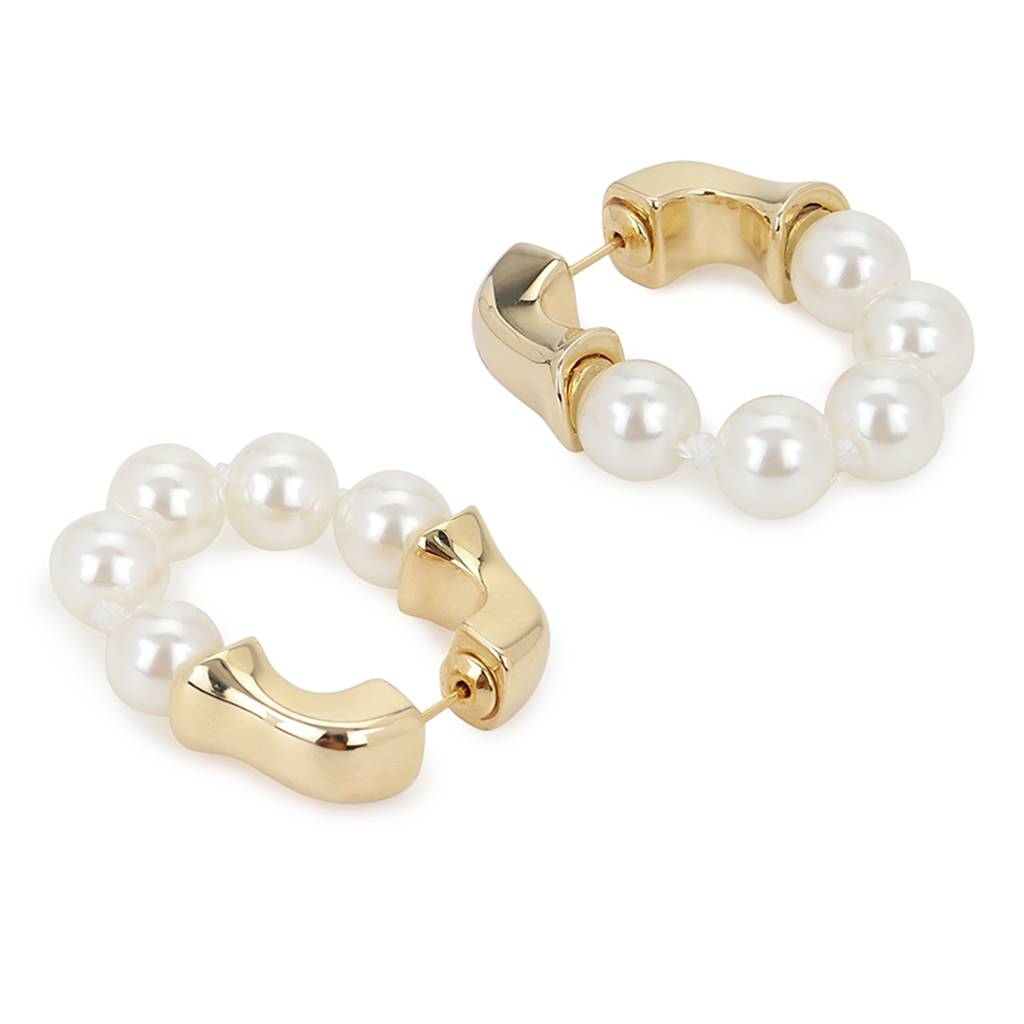 Hoop Pearl Earrings : RSJULY22-73