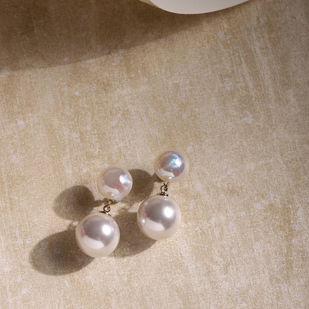 Duet Pearl Earrings : RSJULY22-82