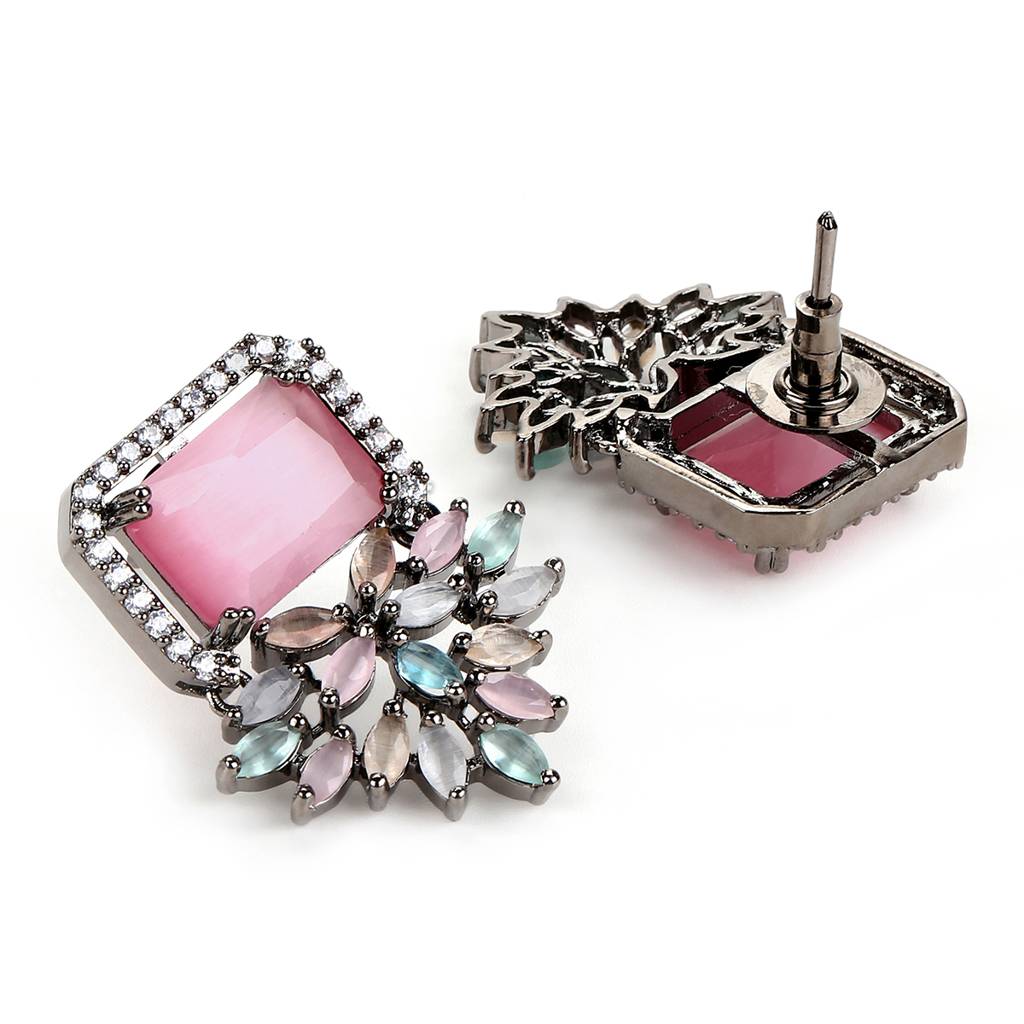 Blush Pink Stone Earrings : RSMAY22-20