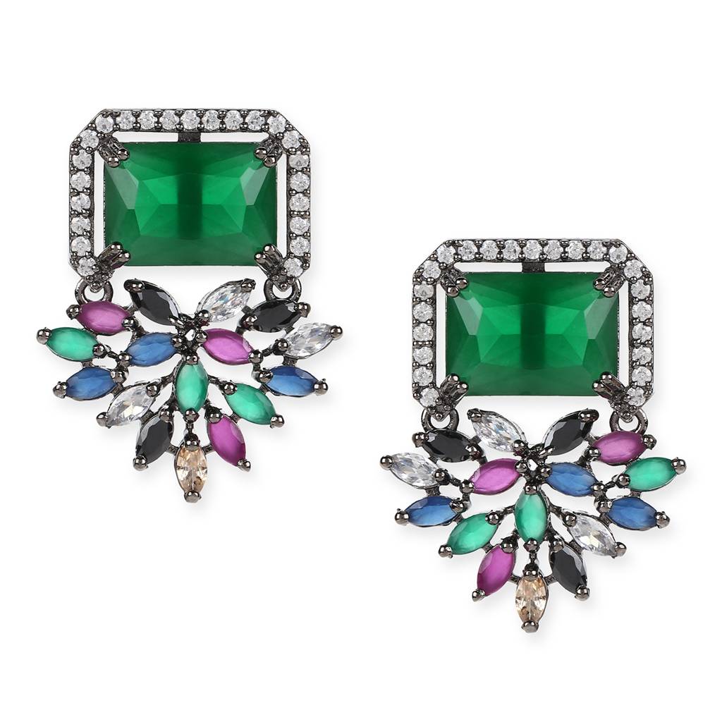 Green Stone Earrings For Women : RSMAY22-24