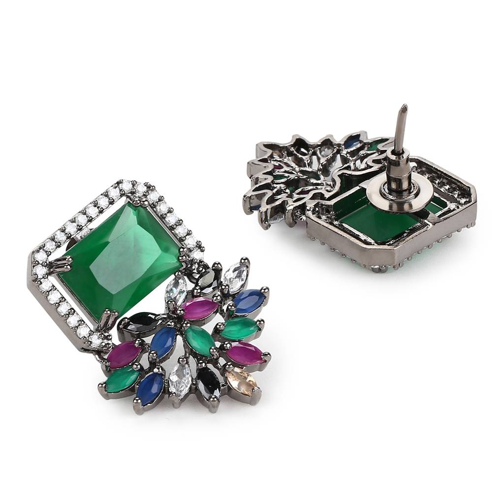 Green Stone Earrings For Women : RSMAY22-24