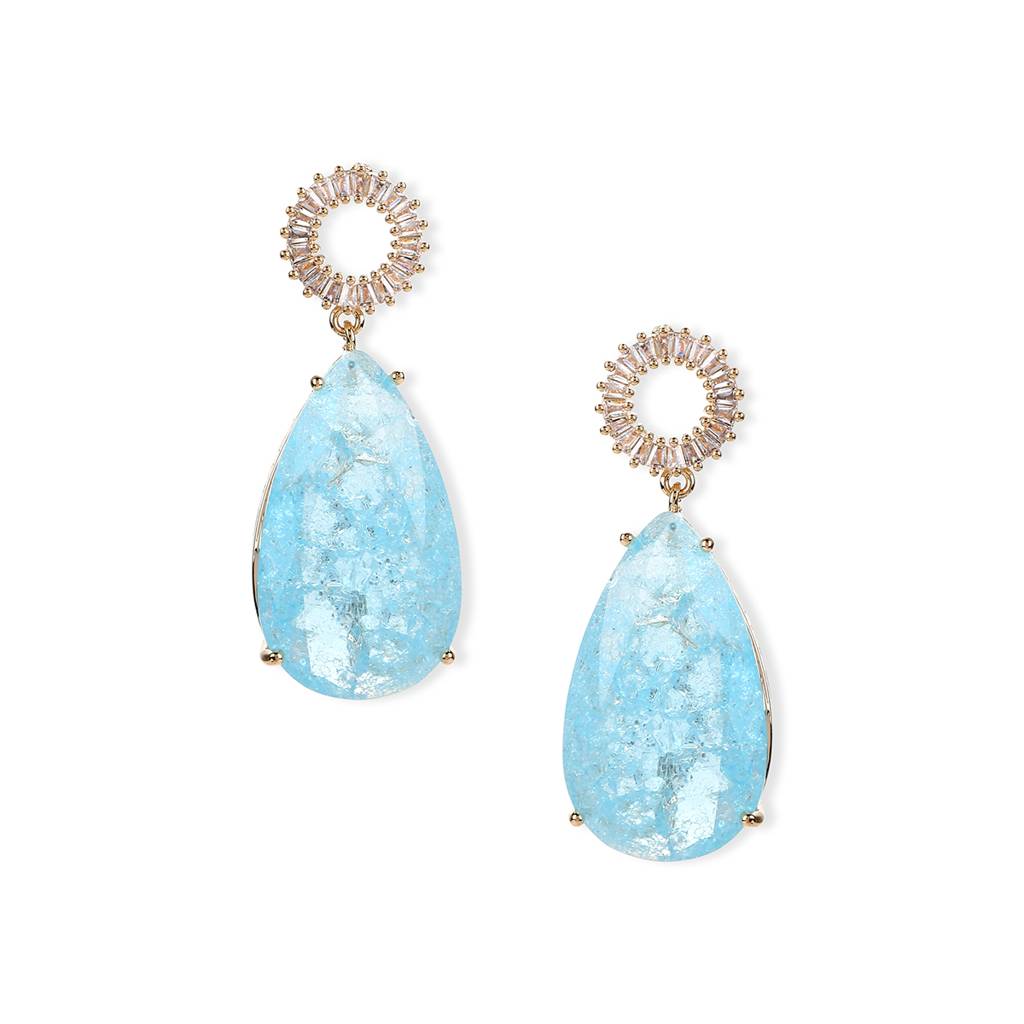 Blue Druzy Quartz Earrings : RSMAY22-45