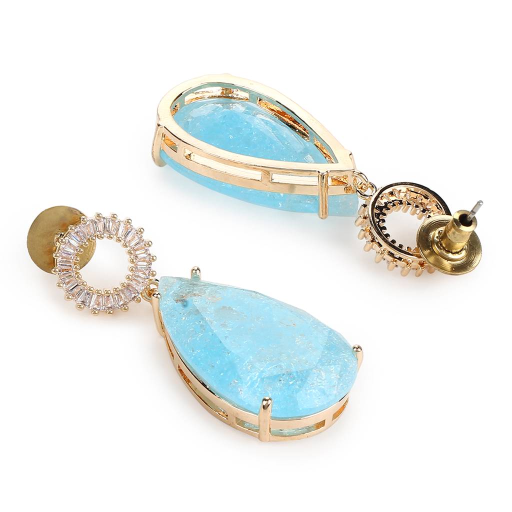 Blue Druzy Quartz Earrings : RSMAY22-45