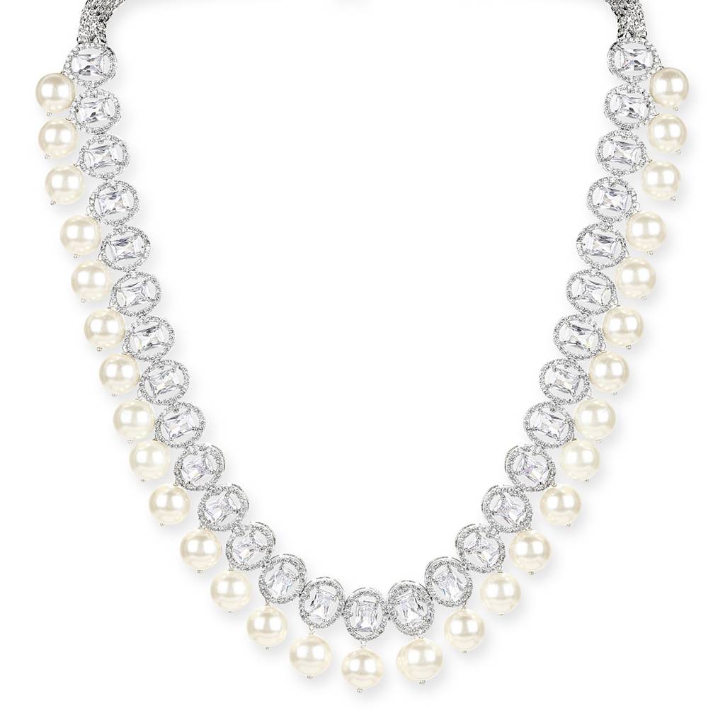 Zircon & Pearl Neckpiece : RSMAY22-53