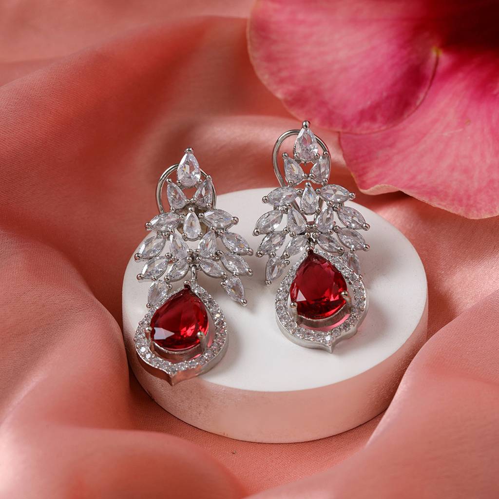 Ruby And Diamond Earrings : RSSEP24-11