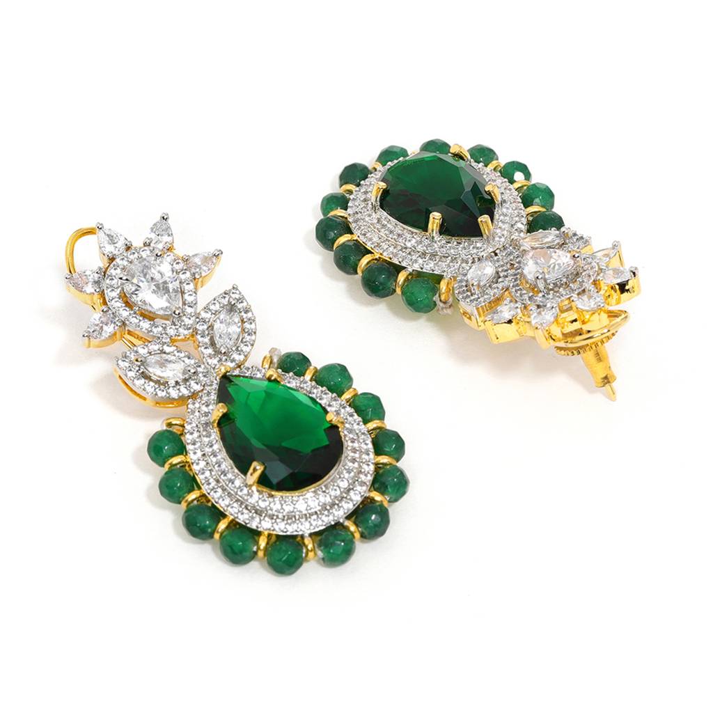 Emerald And Diamond Earrings. : RSSEP24-17