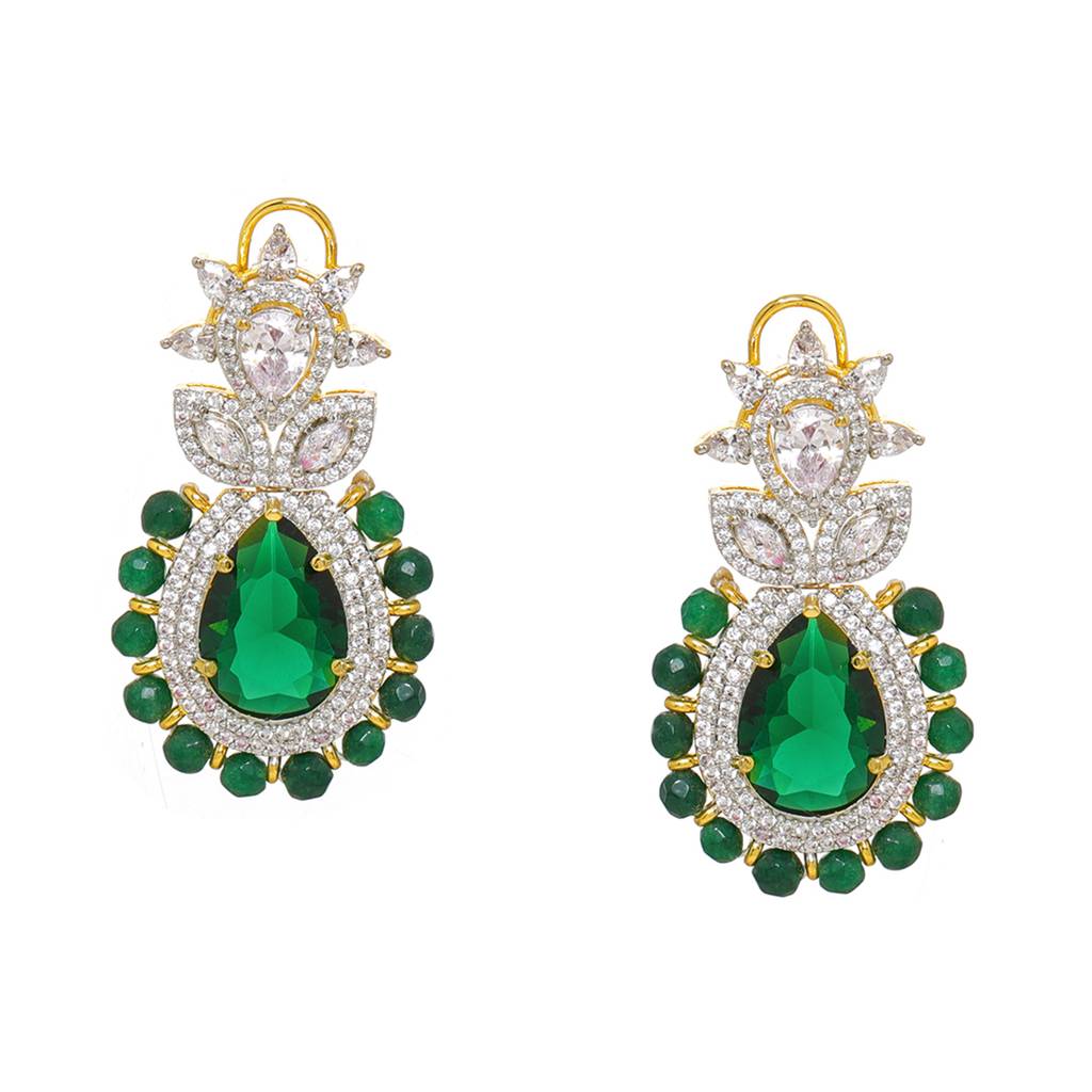 Emerald And Diamond Earrings. : RSSEP24-17