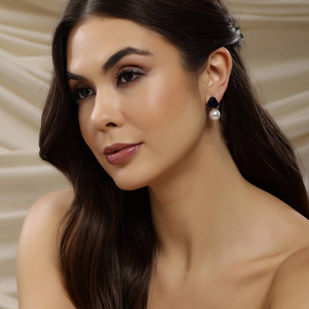 Blue Studs For Women : RSSEP24-24