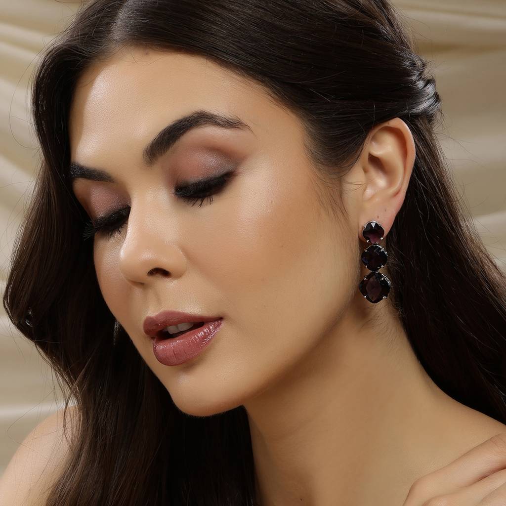 Purple Earrings : RSSEP24-29