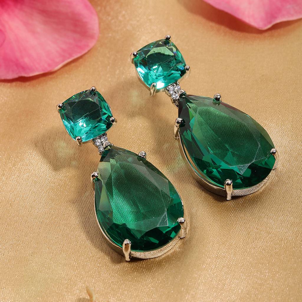 Green Doublet Earrings : RSSEP24-36