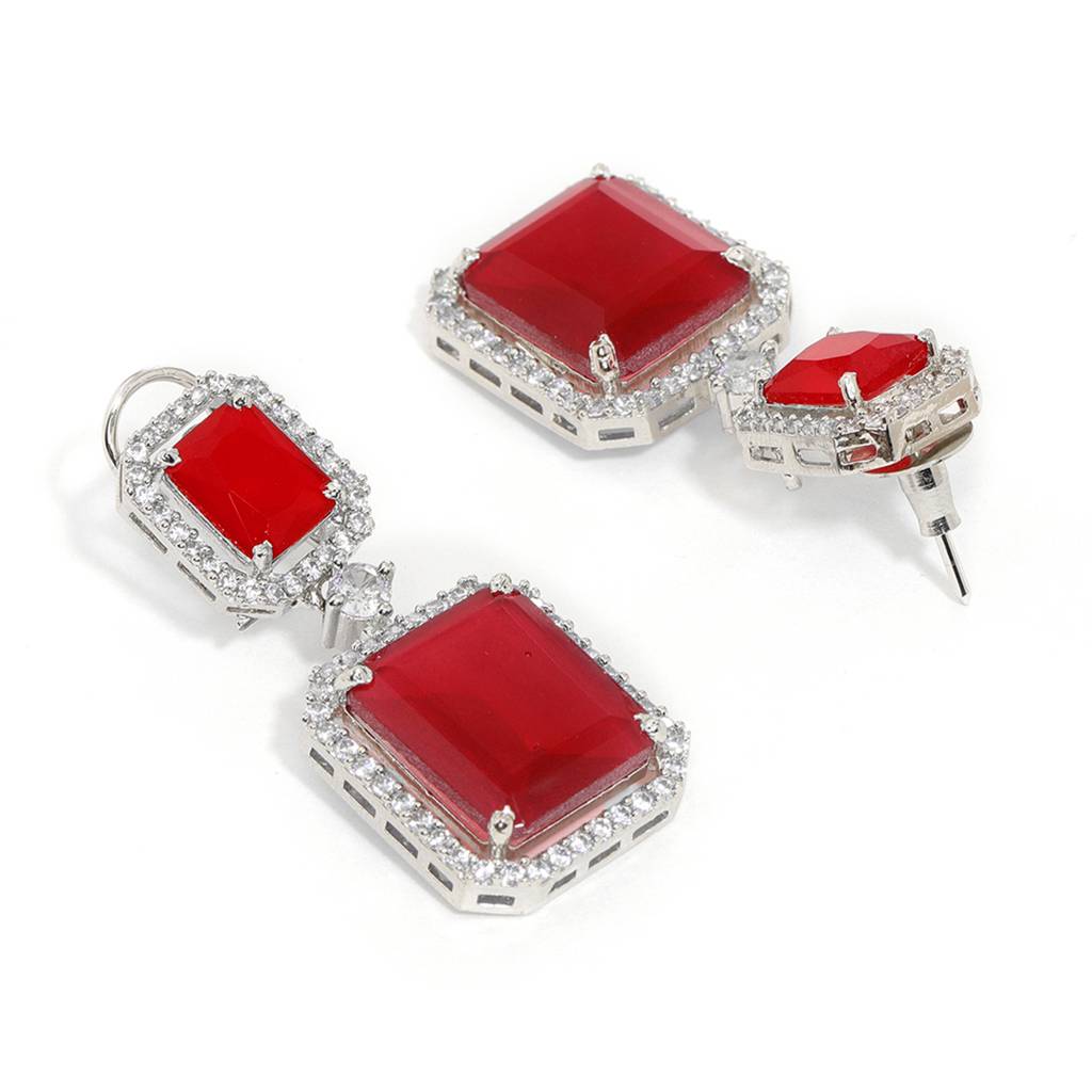 Doublet Red Earrings : RSSEP24-7