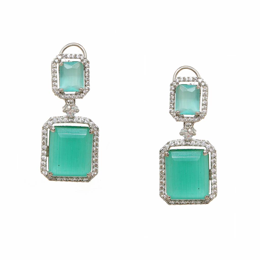 Doublet Green Earrings : RSSEP24-8